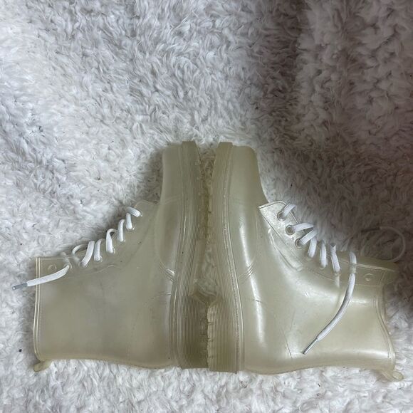 Clear jelly lace up combat rain boots EUR size 39. - Picture 7 of 10
